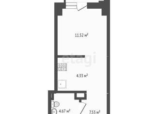 Продажа квартиры студии, 29.1 м2, Ростов-на-Дону, Красноармейская улица, 157Вс1, ЖК Рубин