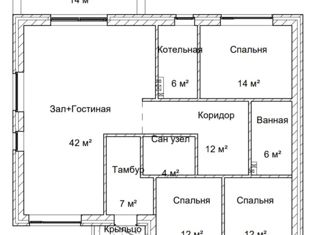 Продаю дом, 130 м2, село Сокуры, Калиновая улица