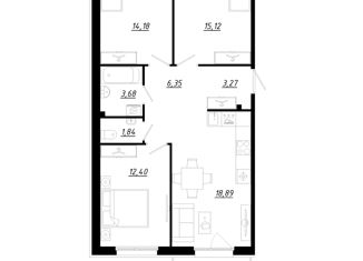 Продам 3-комнатную квартиру, 78.1 м2, городской посёлок Фёдоровское, Счастливая улица, 4