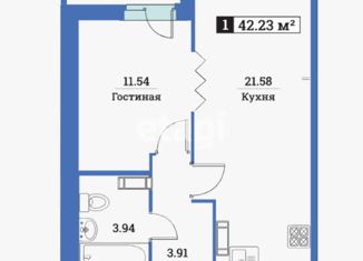 Продается 1-ком. квартира, 41 м2, Мурино, улица Шувалова, 40, ЖК Цвета радуги