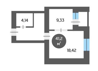 Продается 1-комнатная квартира, 41.5 м2, Новосибирская область, бульвар Молодёжи, 15