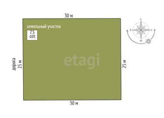 Продажа земельного участка, 7.5 сот., деревня Посохова, Озёрная улица