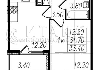 Продается 1-ком. квартира, 32 м2, Санкт-Петербург, Манчестерская улица, 3, ЖК Светлана Парк