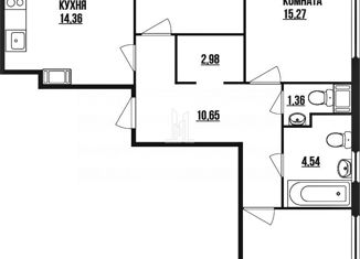 Продается 3-ком. квартира, 77.29 м2, Санкт-Петербург, Студенческая улица, 14к2, Студенческая улица