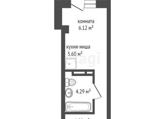 Продажа квартиры студии, 23.76 м2, Красноярский край, улица Калинина, 175Б