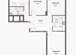 Продам 3-комнатную квартиру, 86 м2, деревня Румянцево, улица Инженера Кнорре, 7к1