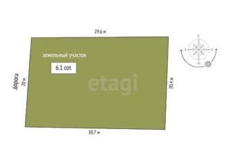 Продается земельный участок, 6.1 сот., СНТ Луговое, Яблоневая улица