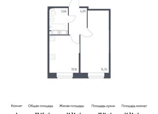 1-ком. квартира на продажу, 32.65 м2, Колпино, ЖК Новое Колпино, жилой комплекс Новое Колпино, к34