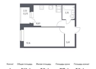 Продается однокомнатная квартира, 36.54 м2, Санкт-Петербург, Славянская улица, 8, метро Рыбацкое