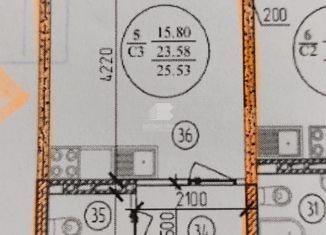 Квартира на продажу студия, 25.53 м2, поселок Южный, Войсковая улица, 8/2