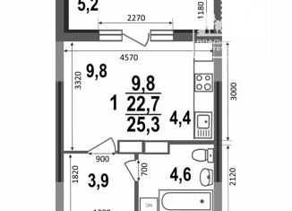 Продается квартира студия, 25.3 м2, Владимир, ЖК Веризино лайф, Смоленская улица, 3А
