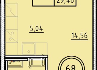 Продается 1-ком. квартира, 29.46 м2, посёлок Шушары, Образцовая улица, 6к1, ЖК Образцовый Квартал 8