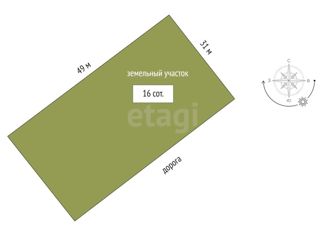 Продам участок, 16 сот., рабочий посёлок Октябрьский, площадь Победы
