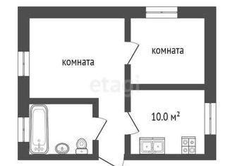 Продам 2-ком. квартиру, 50.3 м2, посёлок Туртас, Октябрьская улица, 5