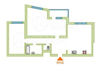 Продаю 2-ком. квартиру, 80 м2, Тюмень, Харьковская улица, 68, ЖК Центральный