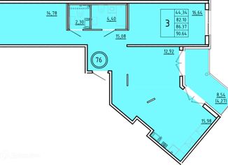 Продам трехкомнатную квартиру, 82.1 м2, Санкт-Петербург, Образцовая улица, 6к3