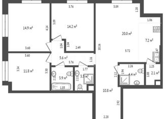 Продам 4-комнатную квартиру, 98.4 м2, Москва, улица Архитектора Власова, 71к2ск2, Обручевский район