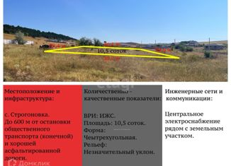 Участок на продажу, 10.5 сот., село Строгоновка