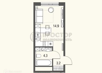 Продам квартиру студию, 22.4 м2, Москва, Тагильская улица, 4А, ВАО