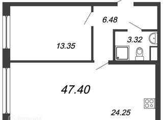 Продажа 1-комнатной квартиры, 47.4 м2, Санкт-Петербург, Московское шоссе, 3к5, ЖК Неопарк