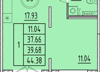 Продаю однокомнатную квартиру, 37.66 м2, Санкт-Петербург, Образцовая улица, 6к3