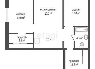 Продаю 3-комнатную квартиру, 67 м2, Красноярск, ЖК Скандис озеро, улица Авиаторов, 26