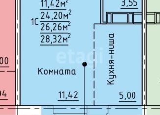 Сдам в аренду квартиру студию, 24 м2, посёлок Западный, улица имени Ефрейтора Потехина, 2