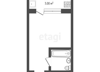 Продаю 1-ком. квартиру, 15 м2, Тюмень, Олимпийская улица, 12А