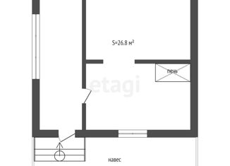 Продам дом, 26.8 м2, садоводческое некоммерческое товарищество Источник-2, Солнечная улица