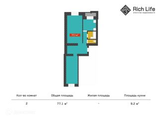 Продам 2-ком. квартиру, 77.1 м2, Ярославль, улица Менделеева, 21, район Нефтестрой