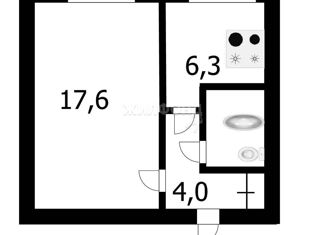 Продажа 1-ком. квартиры, 32.1 м2, Новосибирская область, 4-й микрорайон, 23