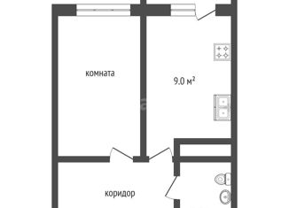 Продажа однокомнатной квартиры, 43 м2, Краснодар, улица имени Сергея Есенина, 110к2