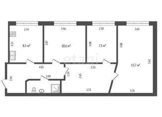 Продается 3-ком. квартира, 62.3 м2, село Луговое, Плодовая улица, 7А