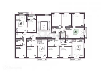Продается 3-ком. квартира, 77.1 м2, посёлок Терема, улица Ломоносова, 22