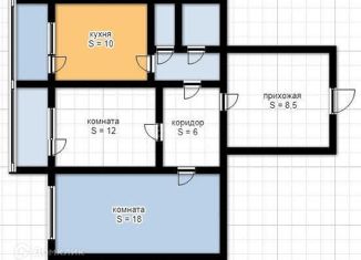 Продается 2-комнатная квартира, 61 м2, Краснодар, Душистая улица, 63, микрорайон Молодёжный
