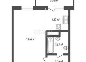 Продам квартиру студию, 31.3 м2, деревня Патрушева, ЖК Никольский