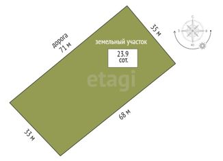 Продается участок, 23.9 сот., деревня Калугина