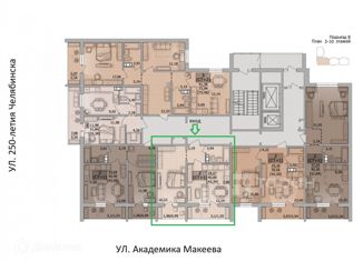 Продажа двухкомнатной квартиры, 43.34 м2, Челябинск, ЖК Макеев, улица Академика Макеева, 20
