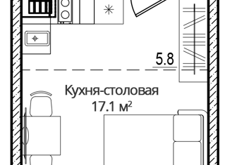 Продам квартиру студию, 31.1 м2, деревня Борисовичи, улица Дмитрия Яковлева, 8