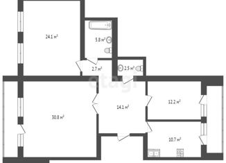 Продается 3-ком. квартира, 103.2 м2, Тюменская область, 5-й микрорайон, 31