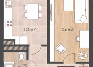 Продаю комнату, 42.9 м2, Краснодар, Командорская улица, 15/1, микрорайон Россинского