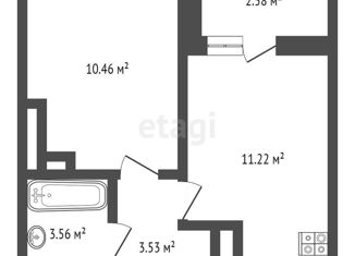 Продаю 1-ком. квартиру, 29.6 м2, Тюмень, улица Менжинского, 60