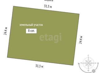 Продажа земельного участка, 8 сот., село Горьковка, Сибирская улица