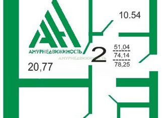 Продам 3-комнатную квартиру, 75.4 м2, Амурская область, Игнатьевское шоссе, 15