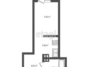 Продается квартира студия, 23.9 м2, Ростов-на-Дону, Красноармейская улица, 157В/83с1, ЖК Рубин