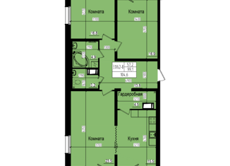 Трехкомнатная квартира на продажу, 104.6 м2, посёлок Парголово, Ольгинская дорога, 3/20, ЖК Прагма Сити