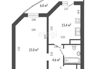 Продаю 1-ком. квартиру, 48.3 м2, Санкт-Петербург, Учебный переулок, 8к3, Учебный переулок