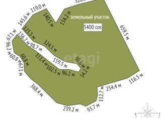 Продается земельный участок, 5400 сот., село Бизино, улица Мира