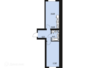 Продам квартиру студию, 49.33 м2, посёлок Солнечный, Кленовая улица, 1