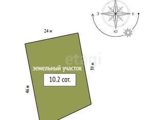Продам участок, 10.2 сот., село Зыково, Советская улица, 54А